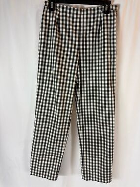 Etcetera Black and White Gingham Chinos size:4 Cotton blend